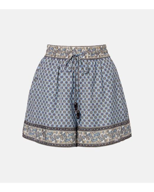 Veronica Beard Gray Vivaldi Printed Shorts