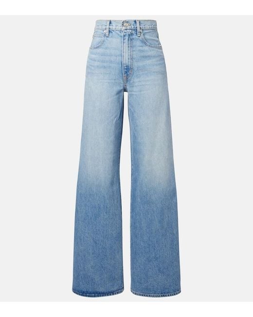 SLVRLAKE Denim Blue Eva High-Rise Wide-Leg Jeans