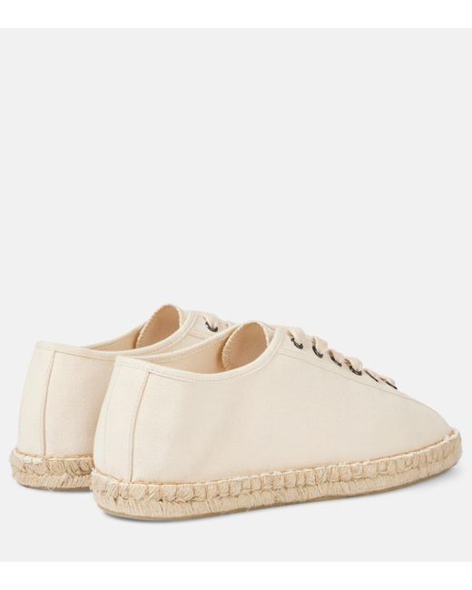 Lemaire Natural Linoleum Canvas Lace-Up Espadrilles
