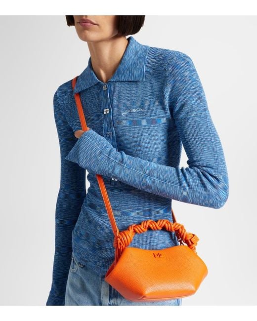 Ganni Orange Tote Bag Bou Mini