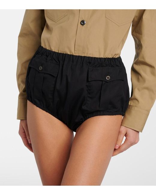 Prada Black Cotton Shorts