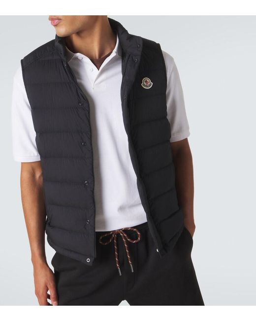 Moncler Black Barthe Down Vest for men
