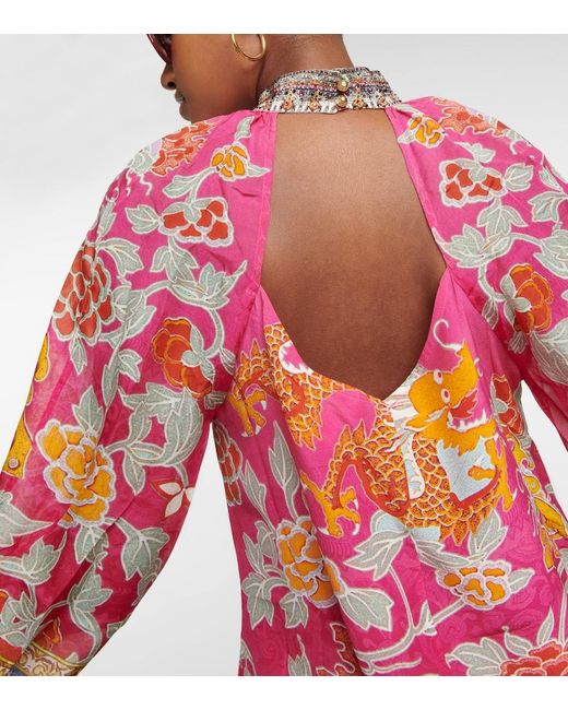 Camilla Multicolor Printed Silk Minidress