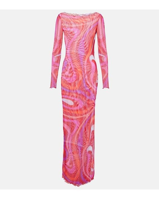 red scarf dress Strapless Asymmetric Chiffon-Draped Gown with Scarf Detail