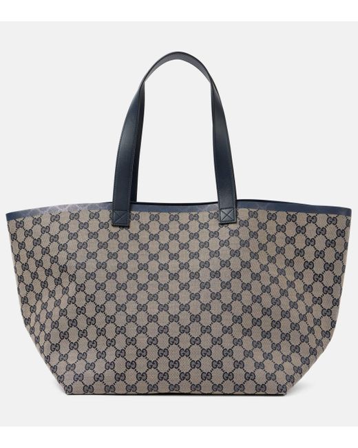 Gucci Gray Totissima Medium GG Canvas Tote Bag