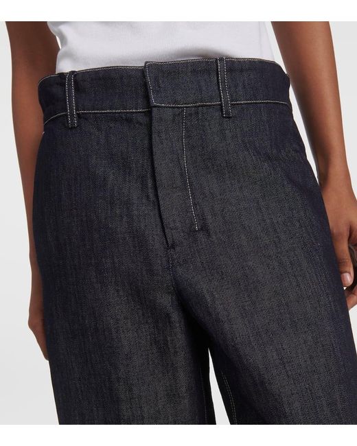 Jeans anchos Amerigo de tiro medio Max Mara de color Black