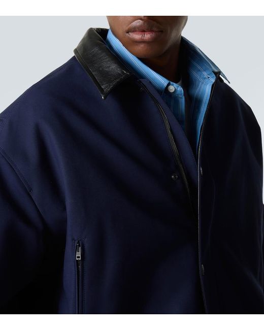 Chaqueta De Sarga De Algodon Acne de hombre de color Blue