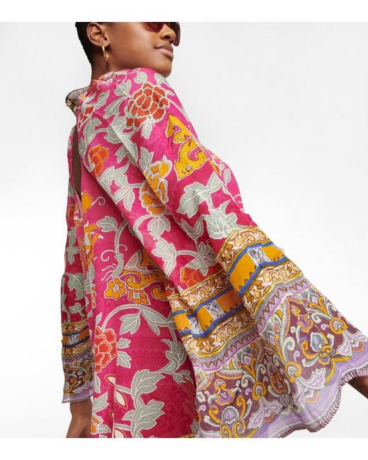 Camilla Multicolor Printed Silk Minidress