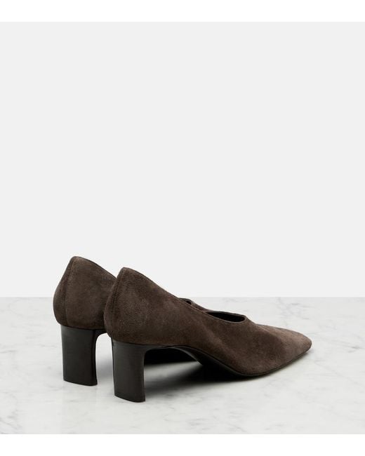 Khaite Brown Cecilia Suede Pumps