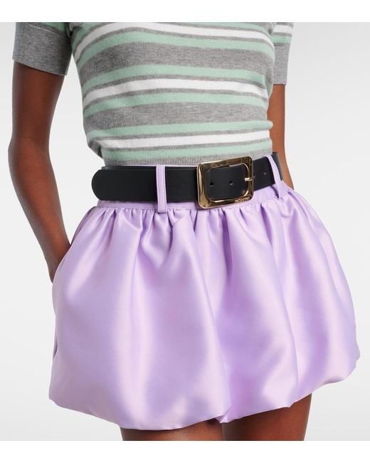 Self-Portrait Purple Taffeta Skort
