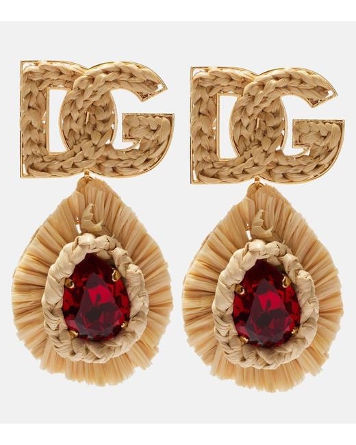 Dolce & Gabbana Metallic Clip-Ohrringe Dg Mit Kristallen