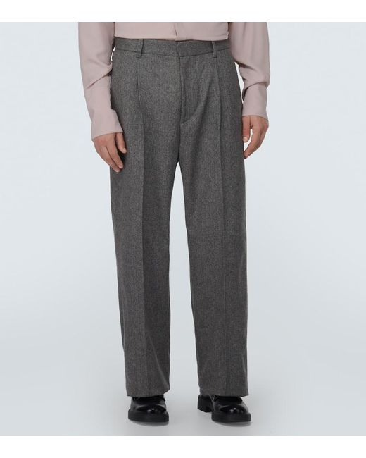 Pantalones rectos de lana y mohair Winnie New York de hombre de color Gray