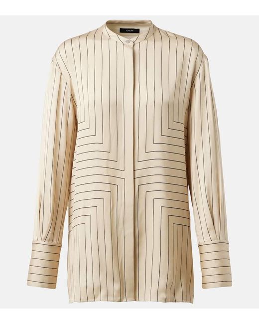 Chemise Athena Rayee En Soie Melangee Joseph en coloris Natural