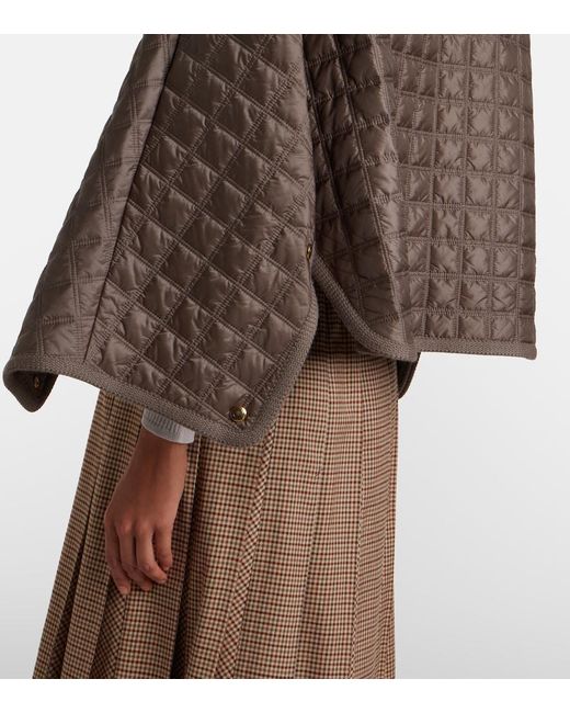 Moncler Brown Quilted Hooded Jacket