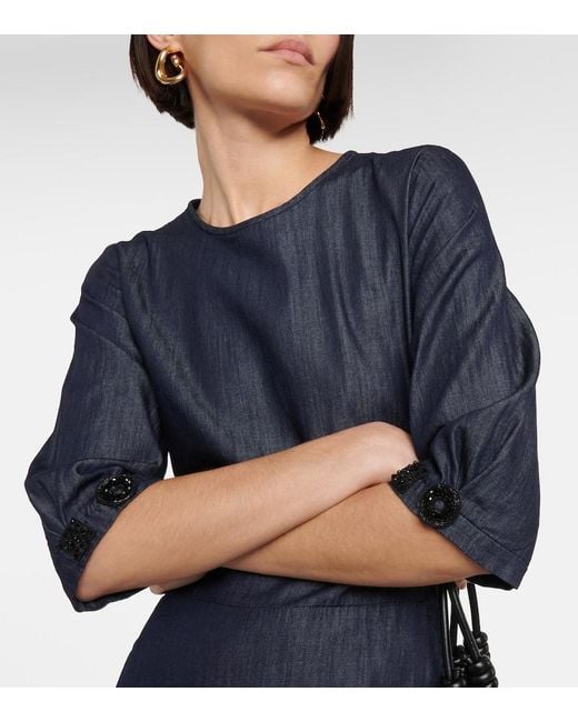 Max Mara Blue ‘S Maxmara Valery A-Line Dress