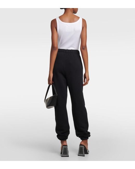 The Attico Black Penny Cotton Jersey Sweatpants