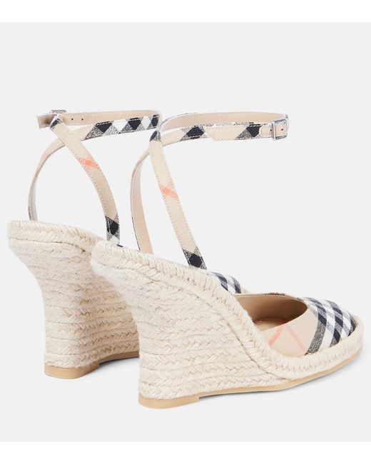 Burberry Metallic Lf Mews 90 Espadrille Wedges