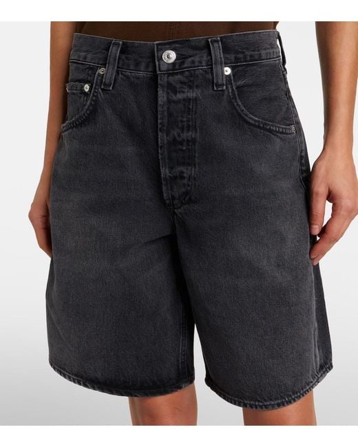 Citizens of Humanity Blue Ayla Denim Bermuda Shorts