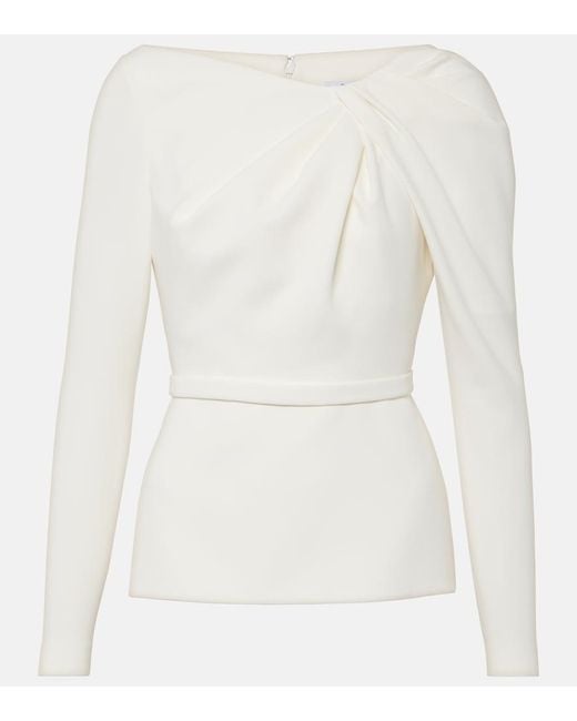 Safiyaa White Manya Crepe Top
