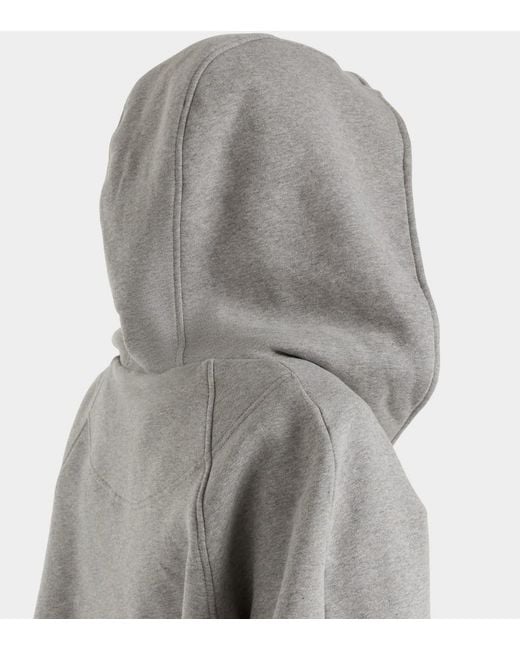 The Attico Gray Cotton Jersey Sweatshirt Dress