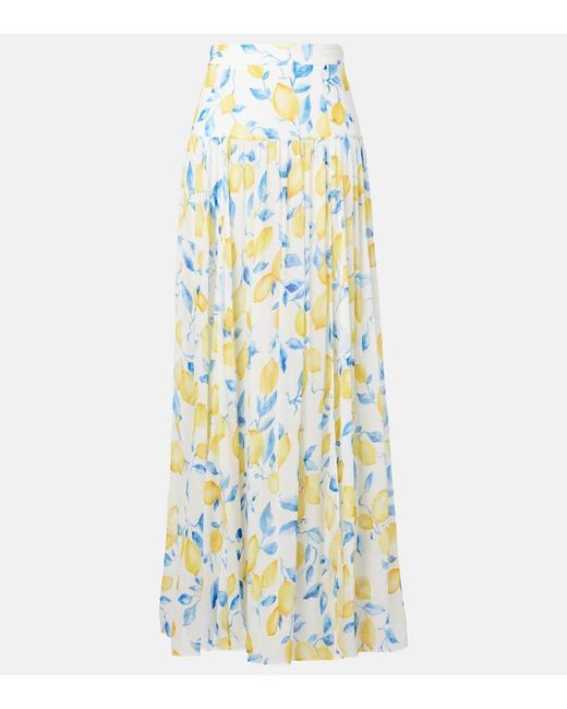Alexandra Miro White Jamie Sheer Maxi Skirt