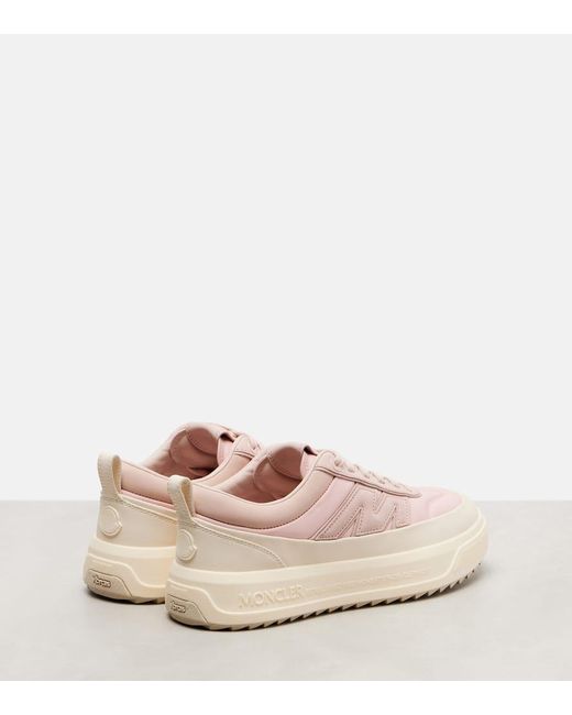Moncler Pink Monpulse Altive Leather-Trimmed Sneakers