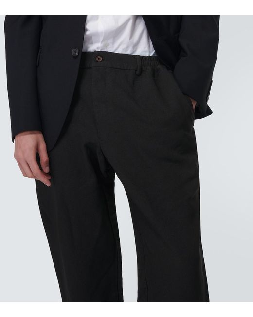 Comme des Garçons Black Mid-Rise Cropped Pants for men