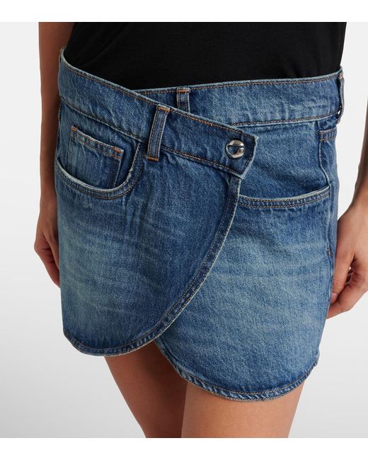 Coperni Blue Denim Wrap Skirt