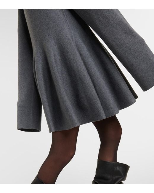 Vestido Corto Clarice De Mezcla De Lana Khaite de color Gray