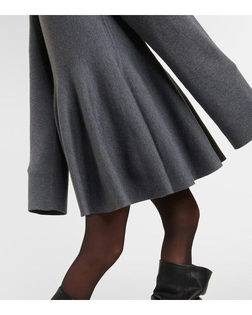 Vestido corto Clarice de mezcla de lana Khaite de color Gray