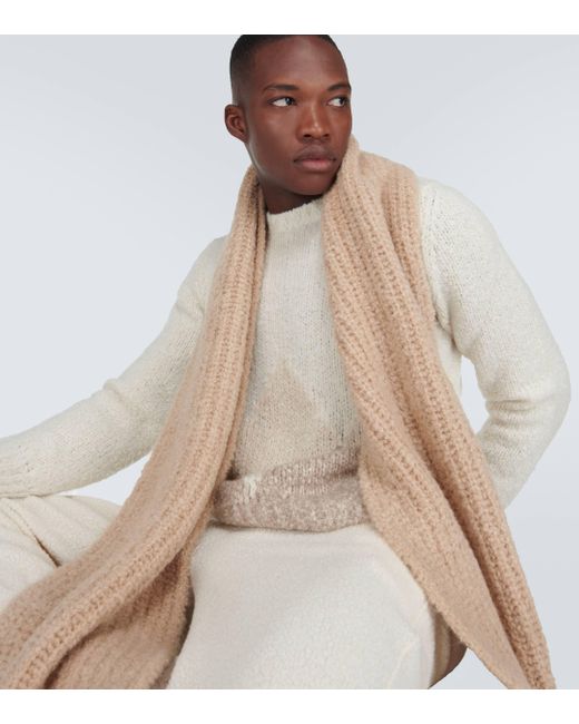Loro Piana White Argyle Cashmere Sweater for men