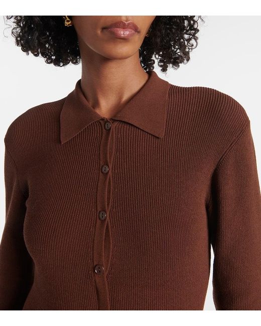 AYA MUSE Brown Maxikleid Saros Aus Einem Baumwollgemisch