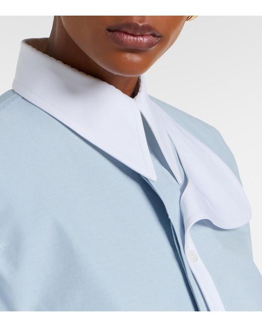 Bottega Veneta Blue Cotton Oxford Shirt