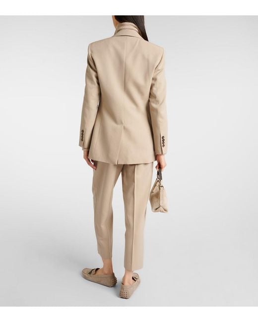 Brunello Cucinelli Natural Wool-Blend Blazer