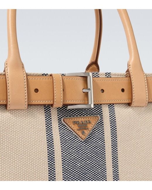Borsa Buckle di Prada in Natural da Uomo