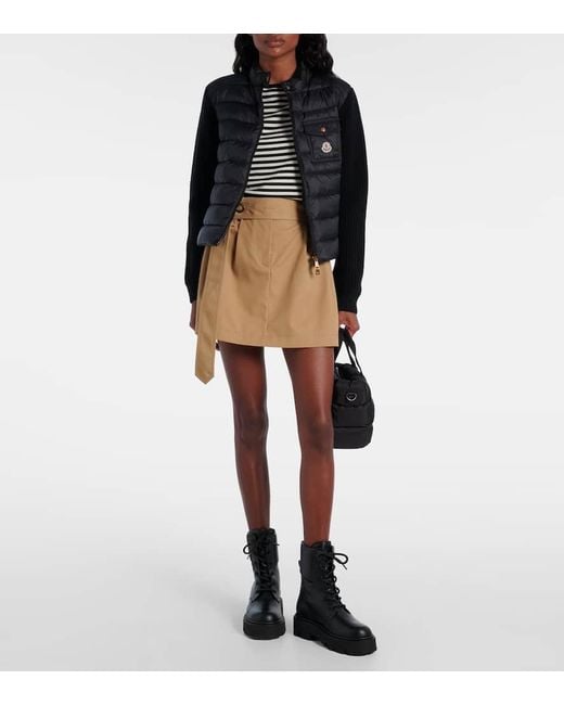 Moncler Black Schnuerstiefel Aurea Aus Leder