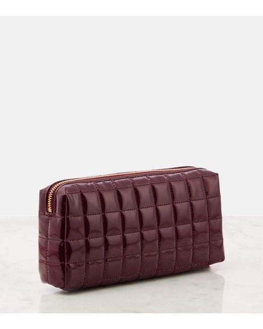 Saint Laurent Purple Cassandre Matelasse Faux Leather Pouch