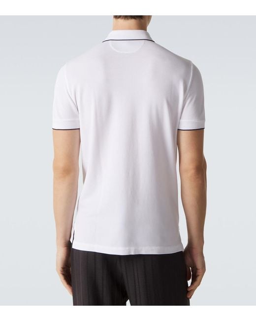 Tom Ford White Pique Polo Shirt for men