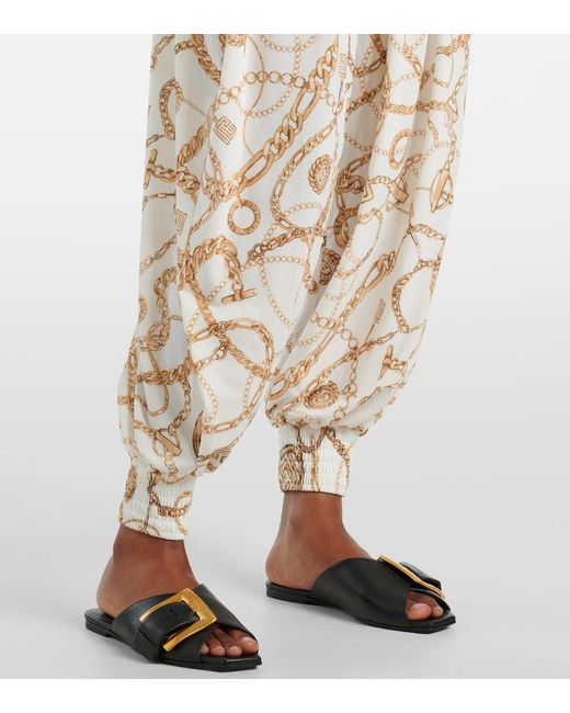 Balmain Natural Chain Printed Jumpsuit