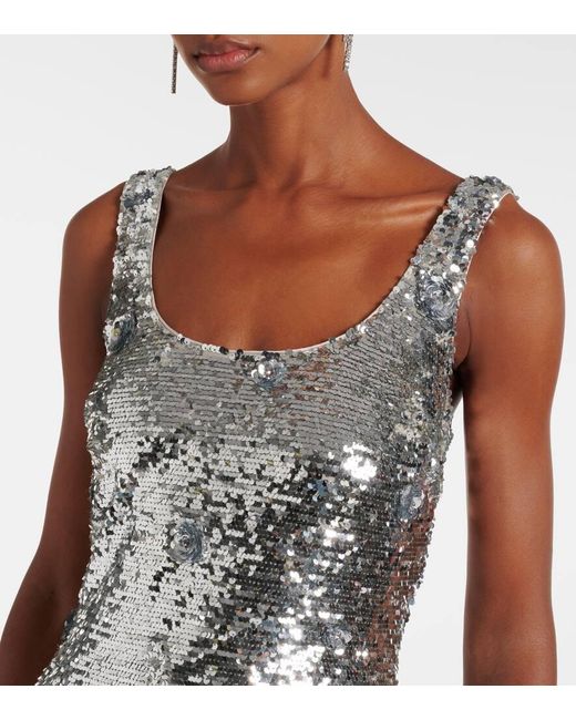white and gold.or blue and black dress Felicity Draped Sequin Gown – SIMKHAI main image 0