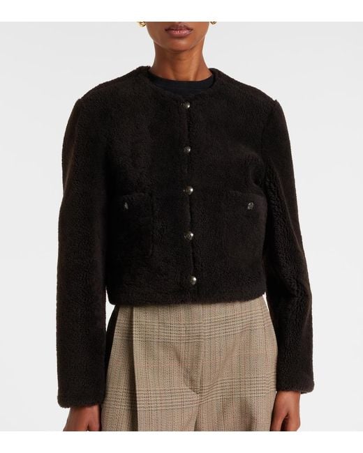 Dorothee Schumacher Black Soft Touch Cropped Reversible Leather Jacket