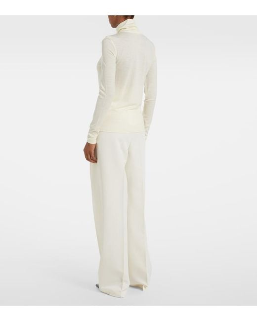 Rohe White Jersey Turtleneck Top