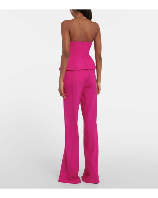 GIUSEPPE DI MORABITO Pink Mid-Rise-Hose Aus Einem Wollgemisch