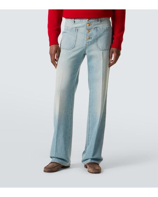 Valentino Blue Wide-Leg Jeans for men