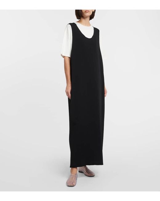 The Row White Gitu Knitted Midi T-Shirt Dress