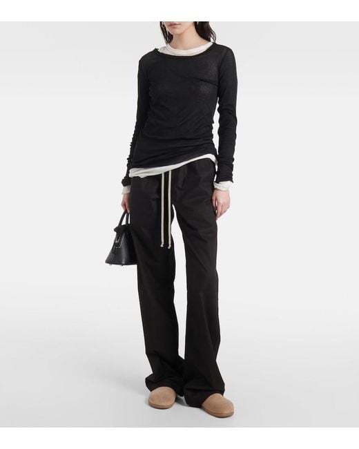 Rick Owens Natural Granola Suede Mules