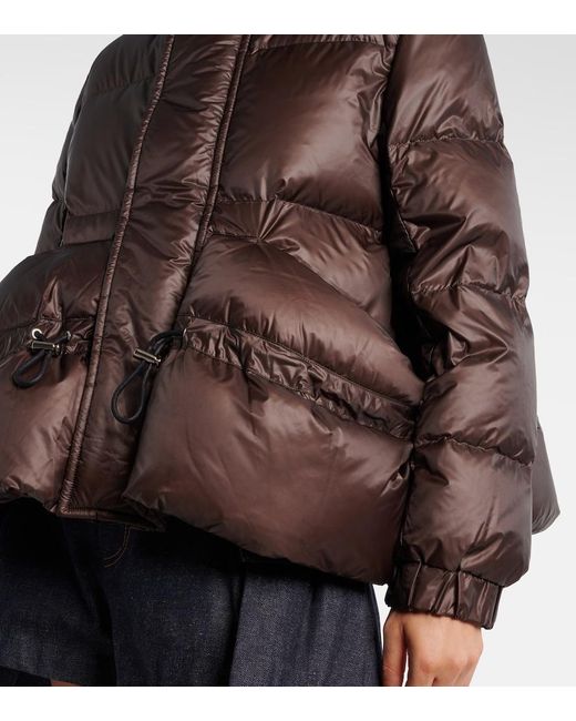 Sacai Brown Technical Down Jacket