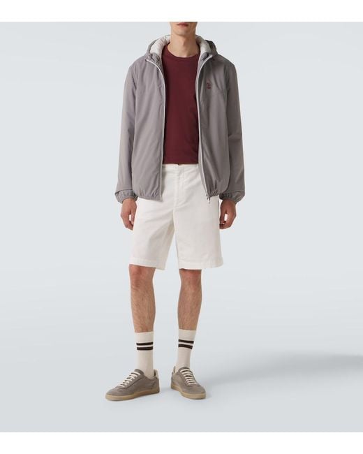 Brunello Cucinelli Purple Technical Puffer Jacket for men