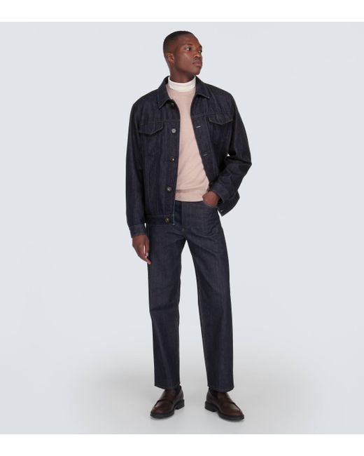 Loro Piana Blue Neive Denim And Cashmere Jacket for men