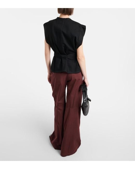 Lemaire Black Chasuble Belted Denim Top
